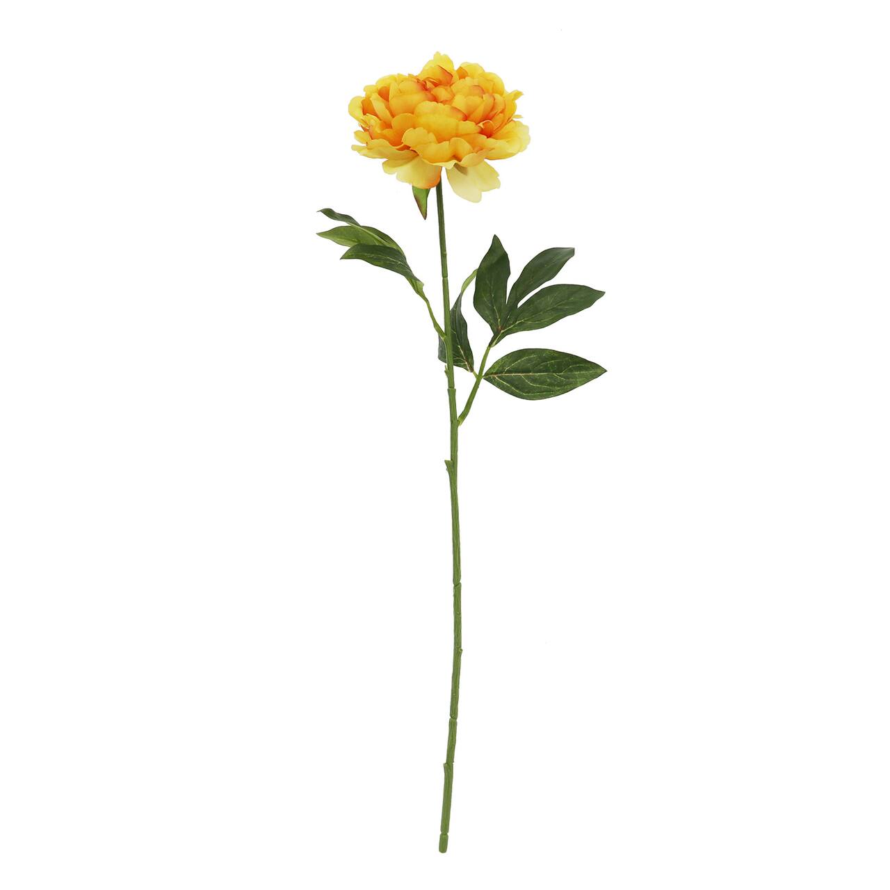 28" Orange & Yellow Peony Stem by Ashland®